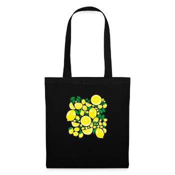 Citrons - Sac en tissu - noir - Devant