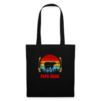 Proud Happy Dad Bear Father Family Funny - Tote Bag - black - Front
