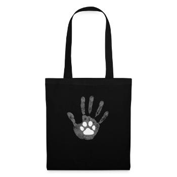 Dog Man High Five Dog - Tote Bag - black - Front