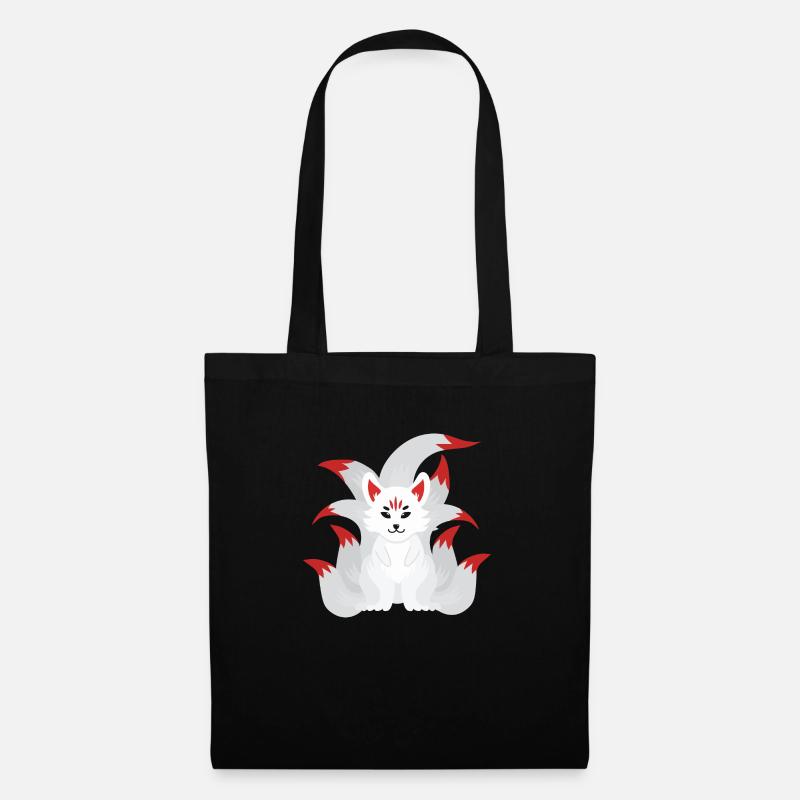 Kitsune - Sac en tissu - noir