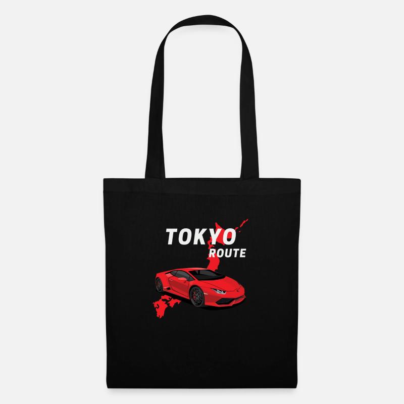 tokyo route - Stoffbeutel - Schwarz
