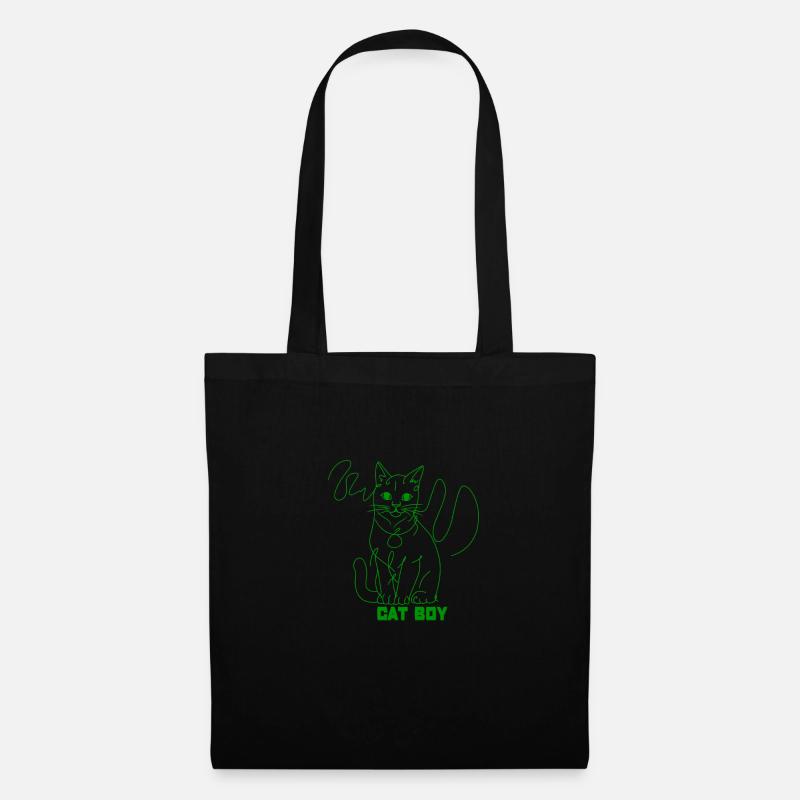 Garçon de chat - Sac en tissu - noir