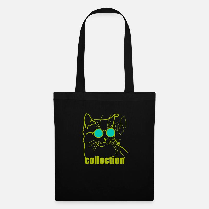 Garçon de chat - Sac en tissu - noir