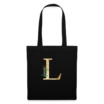 Customizable Monogram L Botany - Tote Bag - black - Front
