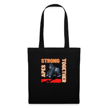 Ape's Strong Together - Stoffbeutel - Schwarz - Vorne