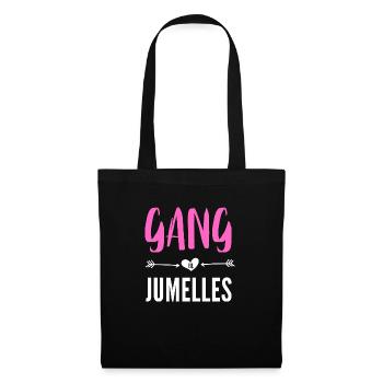 gang de jumelles - Sac en tissu - noir - Devant