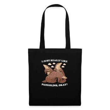 J’aime vraiment les pangolins d’accord? Pangolin - Sac en tissu - noir - Devant