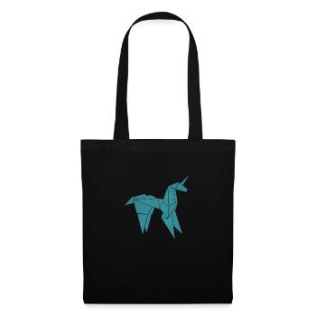 Blade Runner Origami Einhorn - Stoffbeutel - Schwarz - Vorne