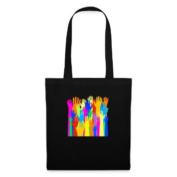Colorful Community of Raised Hands - Tote Bag - black - Front
