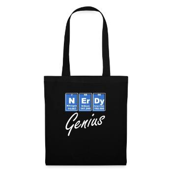 Nerd et génial. Geek. Gamer. - Sac en tissu - noir - Devant