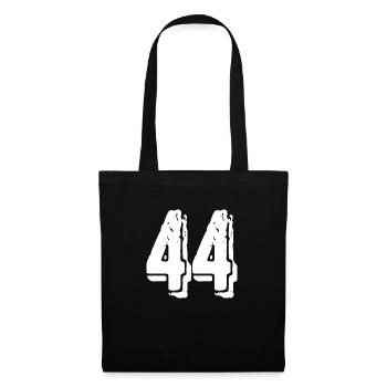 44 Zahl Trikot - Stoffbeutel - Schwarz - Vorne