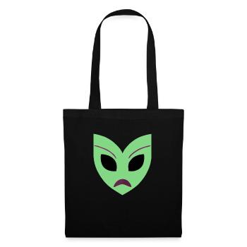 Masque alien - Sac en tissu - noir - Devant