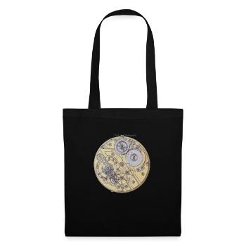Pocket watch movement with screw balance - Tote Bag - black - Front
