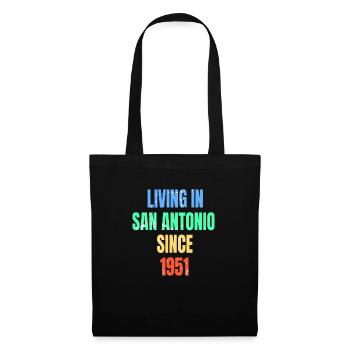 Retro Vintage Living In San Antonio Since 1951 - Tote Bag - black - Front