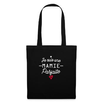 mamie parfaite / humour grand-mère - Sac en tissu - noir - Devant
