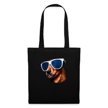 Dog with sunglasses Dog lover Dog owner - Tote Bag - black - Front
