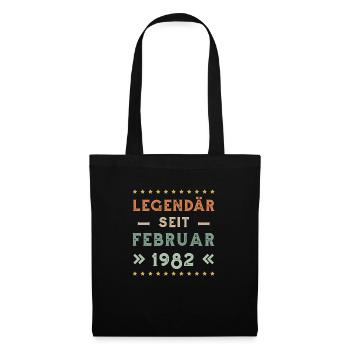Nur Die Besten Wurden Im Februar 1982 Geboren 40 - Sac en tissu - noir - Devant