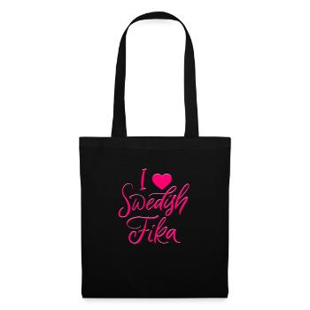 Suède Suède Viking Norden Scandinavie fika - Sac en tissu - noir - Devant