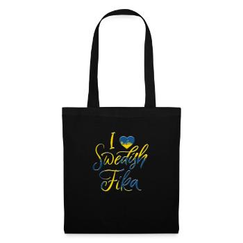 Suède Suède Viking Norden Scandinavie fika - Sac en tissu - noir - Devant