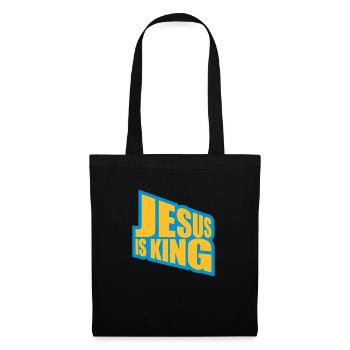 Citation de Jésus est roi - Sac en tissu - noir - Devant