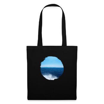Plage d’eau de mer - Sac en tissu - noir - Devant