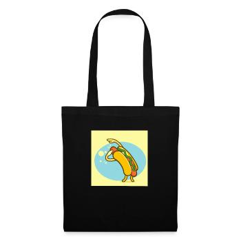Hot dog dancing super idée cadeau - Sac en tissu - noir - Devant