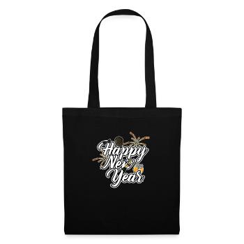 Happy New Year - Stoffbeutel - Schwarz - Vorne