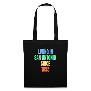 Rétro Vintage vivant à San Antonio depuis 1955 - Sac en tissu - noir - Devant
