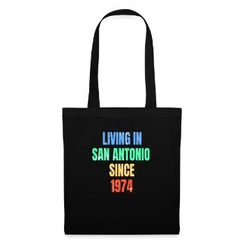 Rétro Vintage vivant à San Antonio depuis 1974 - Sac en tissu - noir - Devant