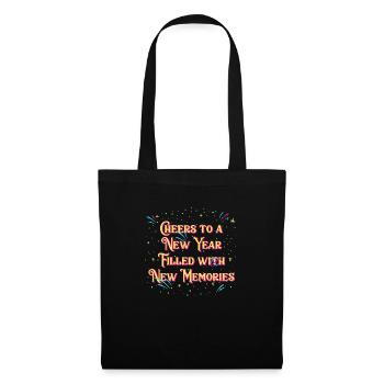 Nouvelle année remplie de nouveaux souvenirs amis - Sac en tissu - noir - Devant