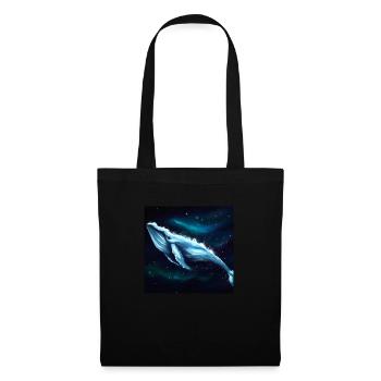 Baleine flottant dans l’espace - Sac en tissu - noir - Devant