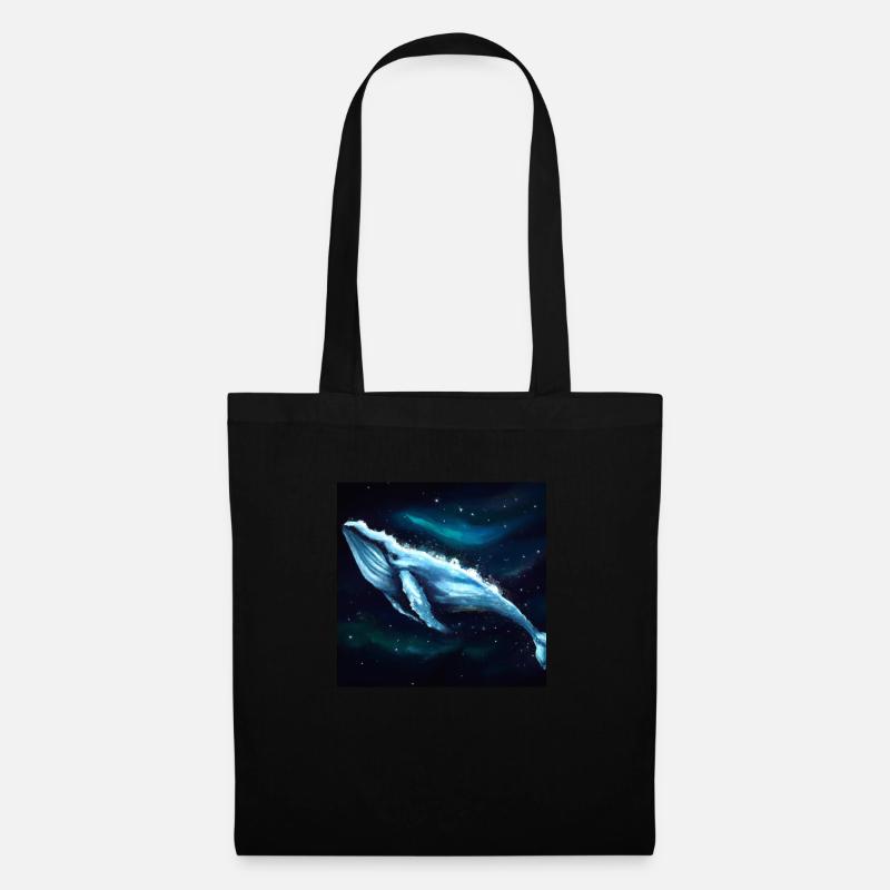 Baleine flottant dans l’espace - Sac en tissu - noir