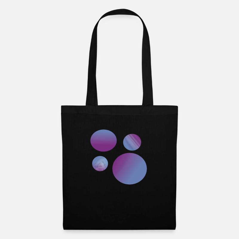 purple blue Planets - Stoffbeutel - Schwarz