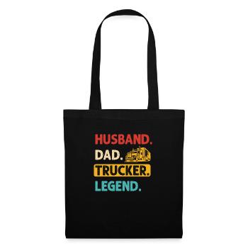 Husband Father Trucker Legend - Tote Bag - black - Front