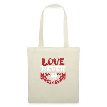 L’AMOUR N’ABANDONNE JAMAIS - Sac en tissu - nature - Devant