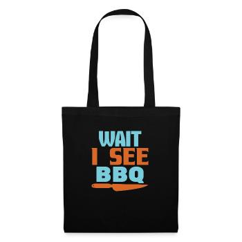 WARTE, ICH SEHE BBQ - Stoffbeutel - Schwarz - Vorne