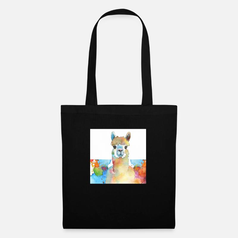 friendly alpaca - Tote Bag - black