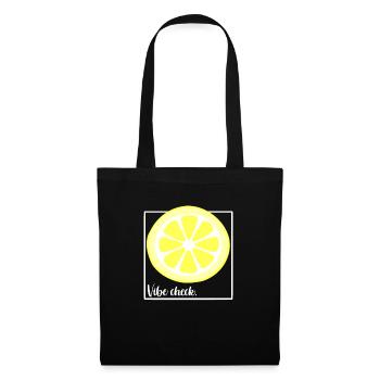 Vibe check lemon - Tote Bag - black - Front
