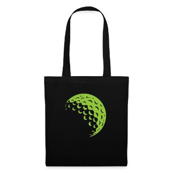 Balle de golf - Sac en tissu - noir - Devant
