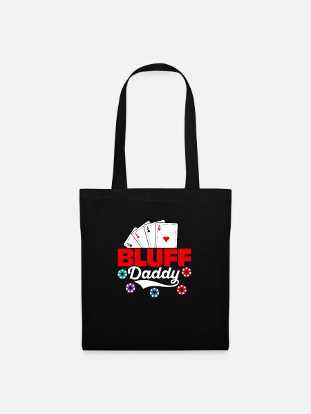 Bluff Daddy Poker Card Player - Stoffbeutel - Schwarz