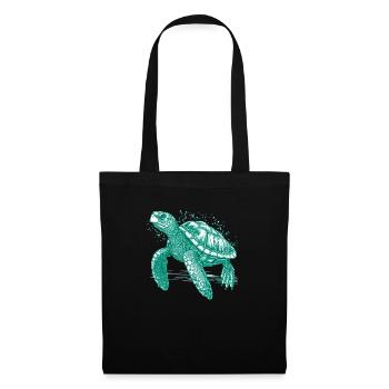 Turtles are great and beautiful sea creatures - Tote Bag - black - Front