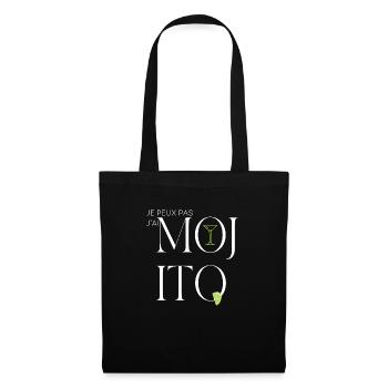 Je peux pas j'ai mojito - Sac en tissu - noir - Devant