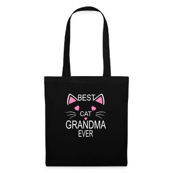 Meilleure grand-mère de chat jamais mignonne fête des mères - Sac en tissu - noir - Devant