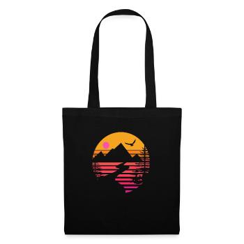 Mountains Outdoor Retro - Tote Bag - black - Front