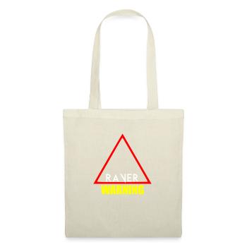 Avertissement raver - Sac en tissu - nature - Devant