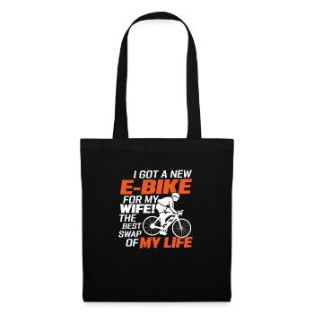J’ai eu un nouveau vélo électrique pour mon mari! Pedele électrique - Sac en tissu - noir - Devant