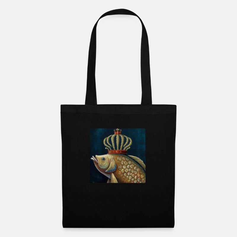Crowned goldfish - Tote Bag - black