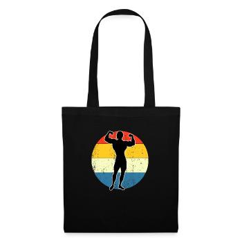 Retro Vintage workout Sunset Design - Tote Bag - black - Front