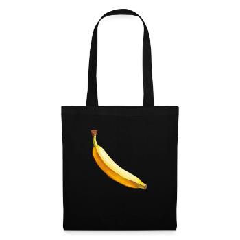 banane - Stoffbeutel - Schwarz - Vorne