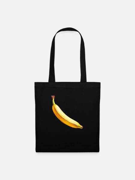 banane - Stoffbeutel - Schwarz